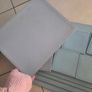 place mats and coasters 6 blue and grey Image 4