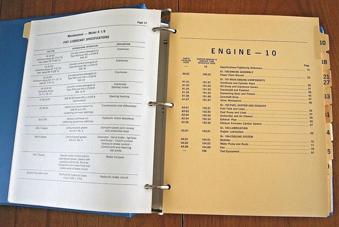 Fiat X19 Genuine Factory Service Manual (English)