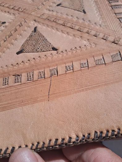 Hand Tooled Leather Presentation Folder