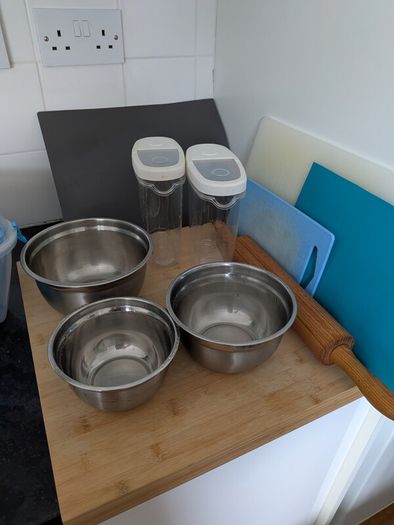 chopping boards containers cereal containers