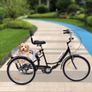 Tricycle for Adults, 24 Inch Bicycle with Basket, Tricycle Bicycle with LED Light, 3 Wheels, 7-Speed Gear, 120 kg Load Capacity Image 7