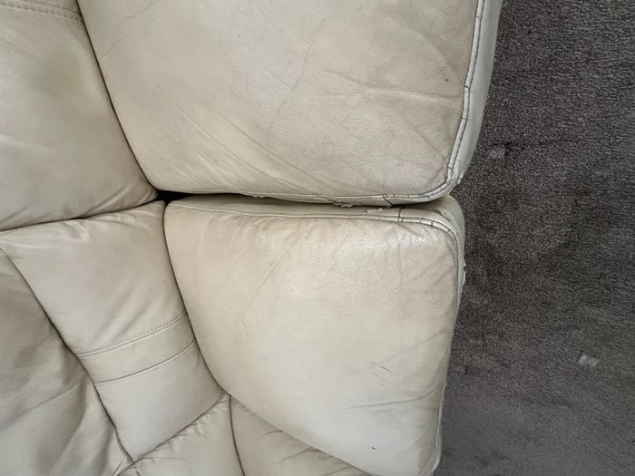 3 seater Leather with recliner Sofa and 2 arm chair recliners