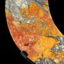 Maligano jasper Crescent Moon Shape - Natural Stone, Metal Stand Image 4