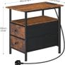 Set of 2 Side Table with Charging Station Image 2