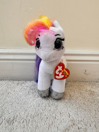TY Beanie Boo Starr The White Pony approx. 16 cm. Plush Please see photos