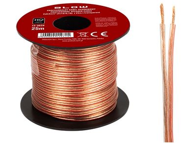 New 25m Twin Loud Speaker Cable 2 x 0.50mm Loud Wire Car Audio Radio # 1535