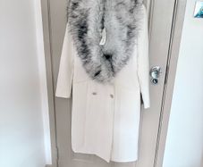 New with tags white snow queen coat from river island size 10