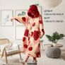 Women's Cozy Strawberry Print - Padded Thermal Robe & Nightgown with Hood - New Image 4
