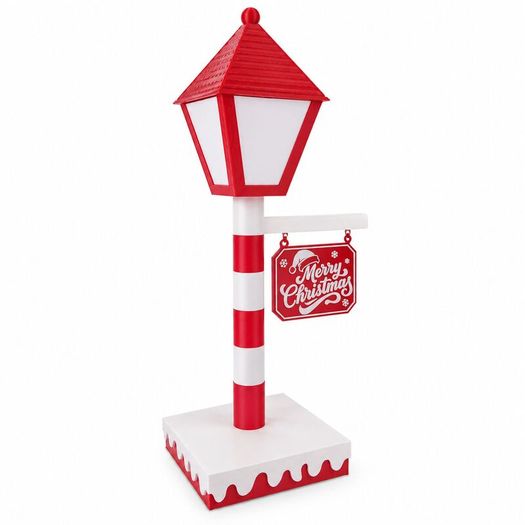 Personalised Christmas Street Lamp with LED Light, 60 cm 3D