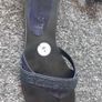 Real leather genuine navy sandals size UK 2 worn once Image 3