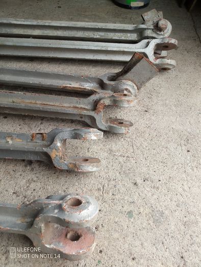 Rare 1859 Victorian Wrought Iron Roof Truss Rods  Salvaged from The Malt House, Dublin (Set of 6)