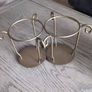 Pair of Frosted Glass Candle Holders Image 2