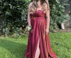Red/Gold debs or ball dress