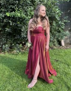 Red/Gold debs or ball dress