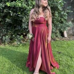 Red/Gold debs or ball dress