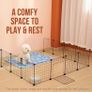 Small Pet Playpen with Door 12 Panels(35 x 35 cm) Guinea Pig Playpen Indoor, DIY Guinea Pig Cages/Rabbit Cage Indoor Fence for Small Animals, Guinea Pigs, Rabbit, Turtle, Bunny, Mink, Pets (FREE POSTAGE) Image 3