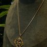 Antique Edwardian 9ct Gold Green Garnet Openwork Pendant & Belcher Chain Necklace Image 8