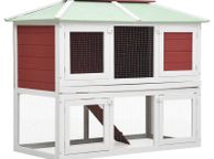 main image for ad Animal Rabbit Cage Double Floor Red Wood