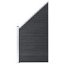 WPC Fence Set 2 Square + 1 Slanted 446x186 cm Grey Image 7