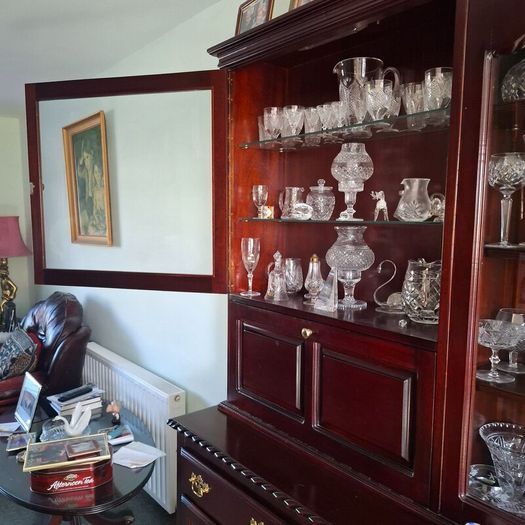 Dining Display Cabinet Carved Mahogany