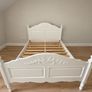 Double Bed Frame 4ft 6 White French Style Image 2