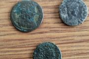 3 Ancient Roman Bronze Coins (3rd-4th Century AD)