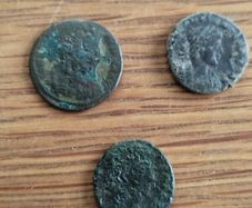 3 Ancient Roman Bronze Coins (3rd-4th Century AD)