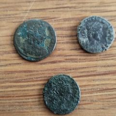 3 Ancient Roman Bronze Coins (3rd-4th Century AD)