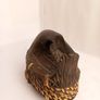 Small hand carved wooden  ebony duck and woven rattan tribal trinket/jewellery box  Figurine Statue figurine  Hand sculpted african statues Decor great gift present display Image 4