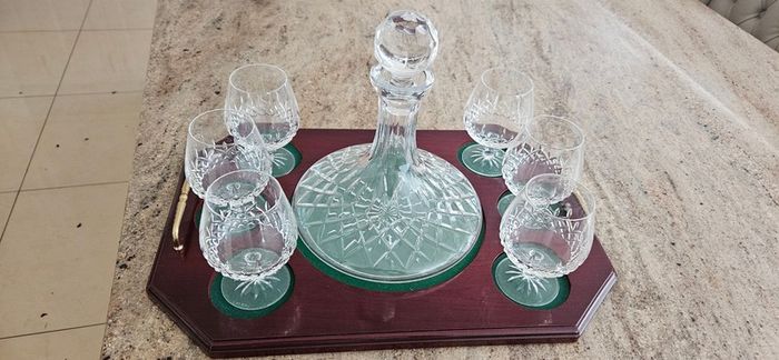 Galway crystal brandy decanter set