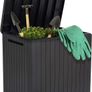 City Outdoor Storage Box Garden Furniture 57.8 x 44 x 55 cm - Dark Grey Image 2
