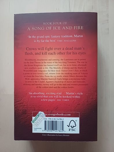 A Game of Thrones Book 4 by George R.R Martin (Fantasy Paperback 2011)