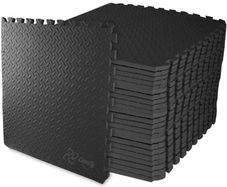 Mat Gym Flooring Mat, Foam Exercise Mats, Interlocking Puzzle EVA Floor Tiles, Non slip Rubber Cushion For Home Workout, Bonus Adhesives,24X24 Inch 16 Pack
