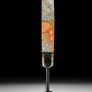 Maligano jasper Crescent Moon Shape - Natural Stone, Metal Stand Image 9