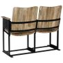 2-Seater Bench Solid Mango Wood and Steel Image 5
