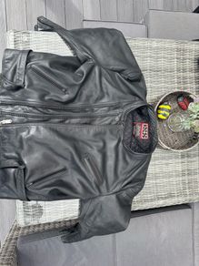 Leather jacket and trousers