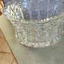 Rare find Bohemia Czech Crystal Hand cut 8" Bowl Queen Lace Image 10