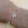 925 Sterling Silver Heart Charm Bracelet with LOVE Pendants Elegant Adjustable Chain Jewelry Image 6