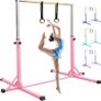 Gymnastics Bar Horizontal Bar with Gymnastic Rings for Kid 13 Height Adjustable Image 2