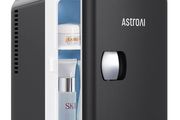 FREE EXPRESS SHIPPING Mini Fridge 4 Litre, 6 Can Portable AC+DC Power Cooler &amp; Warmer, for Bedrooms, Cars, Offices; Skincare, Makeup, Cosmetics, Food