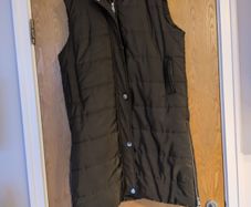 Marc Angelo Long Padded Gilet With A Hood. S. Large - 16.