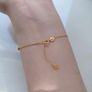 Dainty 18K Solid Gold Ball Bead Bracelet Image 5