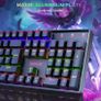 Mechanical Gaming Keyboard, LED Rainbow Backlit 104 Keys with Red Switches, Durable ABS Keycaps/Anti-Ghosting Keys/Metal Case Wired Keyboard Gaming for PC/Mac - UK Layout Image 3