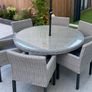 6 Seater Rattan Furniture Dining Set Image 2