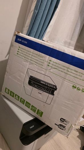 Brother DCP-1610w  Mono Laser All in One Printer with Wifi and cartridge