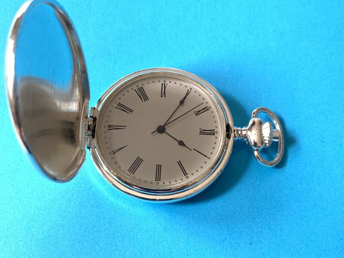 Large Dial, Pocket Watch and Chain