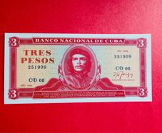 Cuba 3 Pesos. 1988Che Guevara  SCARCE ( Uncirculated )