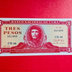 Cuba 3 Pesos. 1988Che Guevara  SCARCE ( Uncirculated )