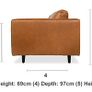 Leather 3 Seater Sofa Image 6