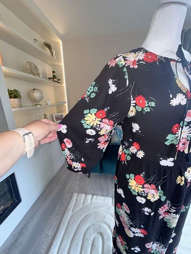 Ladies Black Multi Coloured Dress from Dunne Stores UK 10 / EU 38